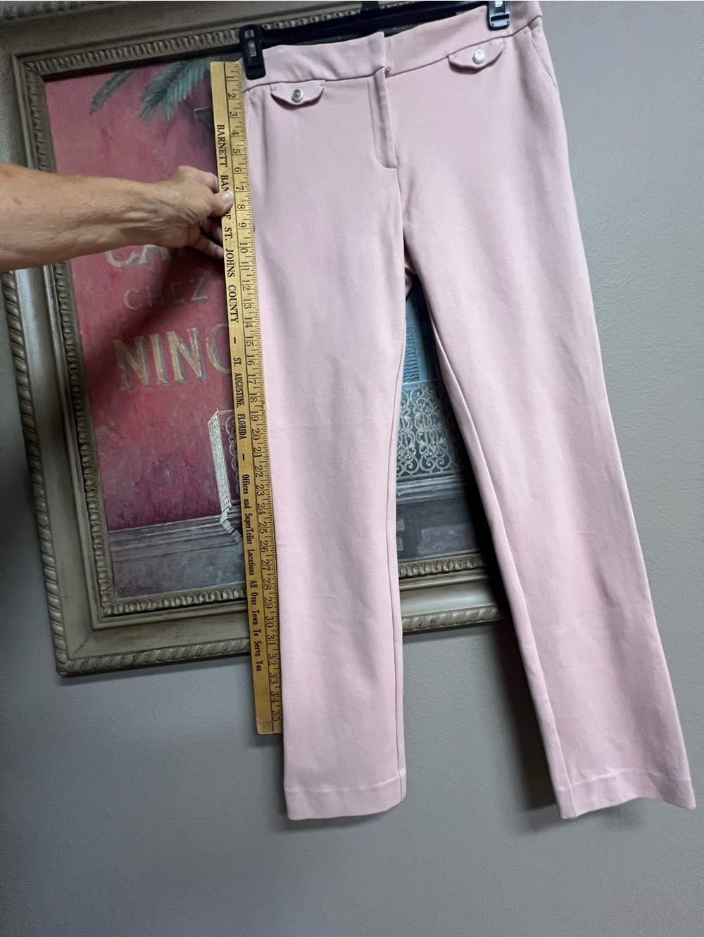 Anne Klein Blush Pink Tailored Knit Pants - Picture 15 of 15